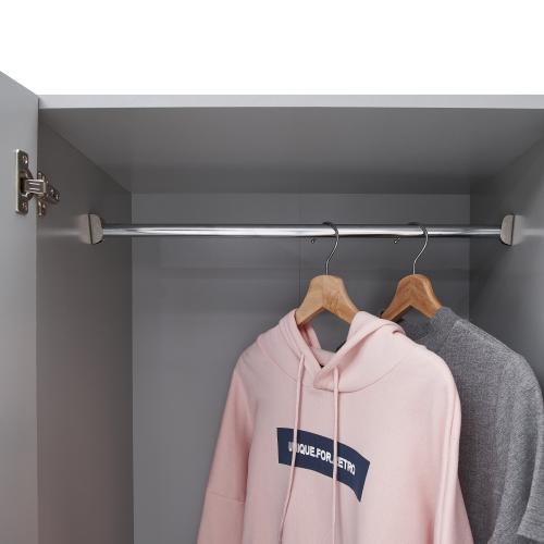 Essentials 3 Door Double Wardrobe With 2 Drawers Grey | TAD515 | 